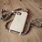 NECKLACY - The Phone Necklace - Handykette "Natural Domino Swirl" (Biodegradable)