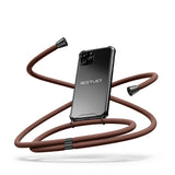 NECKLACY - The Phone Necklace - Handykette "NOISETTE BROWN GUNMETAL"