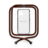 NECKLACY - The Phone Necklace - Handykette "NOISETTE BROWN GUNMETAL"