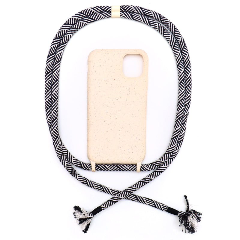 NECKLACY - The Phone Necklace - Handykette "Natural Domino Swirl" (Biodegradable)