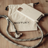 NECKLACY - The Phone Necklace - Handykette "Natural Domino Swirl" (Biodegradable)