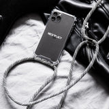 NECKLACY Domino Swirl smartphone handykette schwarz weiß white handyzubehör necklace handyhüllecrossbody moments