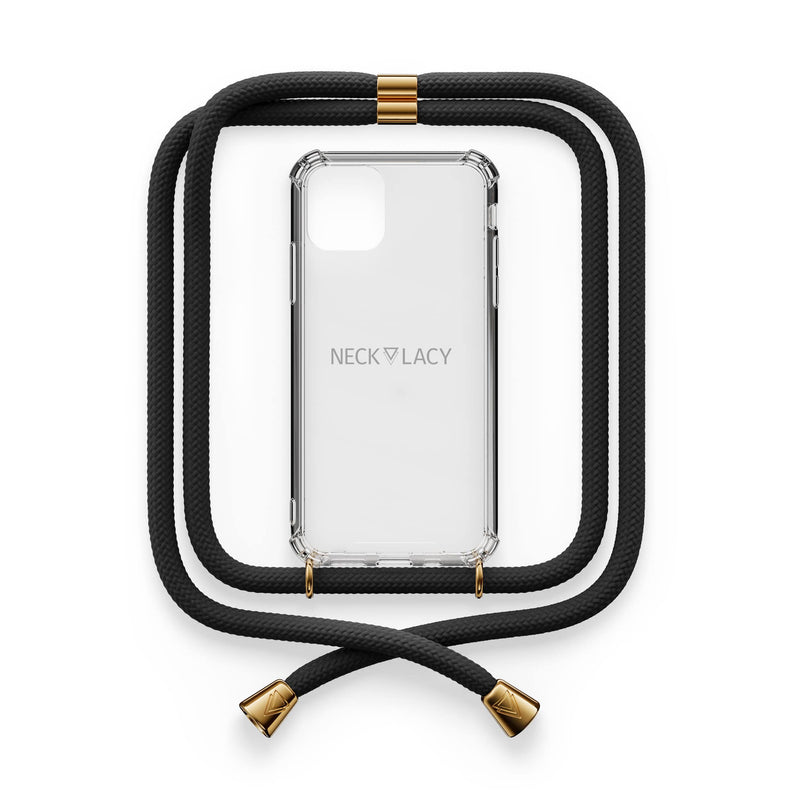 NECKLACY Elegant Black smartphone handykette schwarz gold handyzubehör necklace handyhüllecrossbody